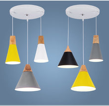 Load image into Gallery viewer, Nordic Modern Colorful Wood Pendant Lamp