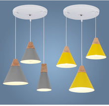 Load image into Gallery viewer, Nordic Modern Colorful Wood Pendant Lamp
