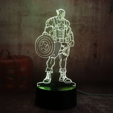 Load image into Gallery viewer, Cool Marvel Super Hero Spider iron Man Hulk Deadpool Lamp