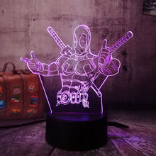 Load image into Gallery viewer, Cool Marvel Super Hero Spider iron Man Hulk Deadpool Lamp