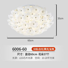Load image into Gallery viewer, Crystal LED Ceiling Lights country style white flowers glass suspended lamps bedroom