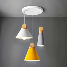 Load image into Gallery viewer, Modern Pendant Light Aluminum Wooden Pendant lamp