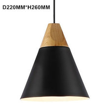 Load image into Gallery viewer, Modern Pendant Light Aluminum Wooden Pendant lamp