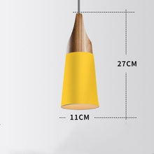 Load image into Gallery viewer, Modern Pendant Light Aluminum Wooden Pendant lamp
