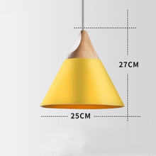 Load image into Gallery viewer, Modern Pendant Light Aluminum Wooden Pendant lamp