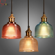 Load image into Gallery viewer, Modern colorful glass pendant light E27 6 color simple led hanging lamp
