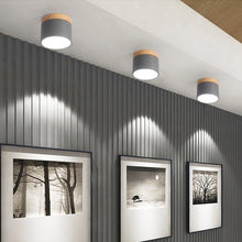 Load image into Gallery viewer, Modern Ceiling Lights Nordic Iron+wood Ceiling Lamp