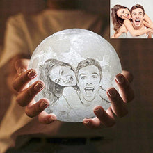 Load image into Gallery viewer, Photo Custom 3D printing moon night light Novelty lamp