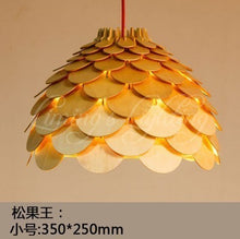 Load image into Gallery viewer, Nordic Modern OAK Wooden Pine Cone led Pendant Lights