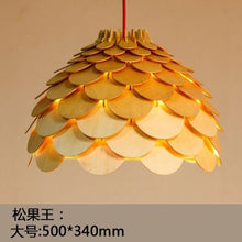 Load image into Gallery viewer, Nordic Modern OAK Wooden Pine Cone led Pendant Lights