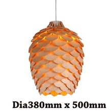 Load image into Gallery viewer, Nordic Modern OAK Wooden Pine Cone led Pendant Lights