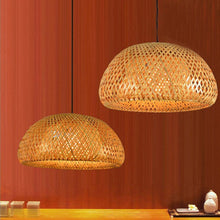 Load image into Gallery viewer, Modern Nature Bamboo Work Hand Knitted Bamboo Pendant Lights