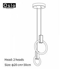 Load image into Gallery viewer, Modern LED chandelier nordic pendant lamp