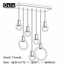 Load image into Gallery viewer, Modern LED chandelier nordic living room pendant lamp