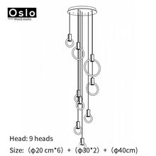 Load image into Gallery viewer, Modern LED chandelier nordic pendant lamp