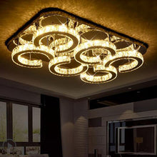 Load image into Gallery viewer, LED ceiling lamp rectangular LED crystal light for foyer dining room