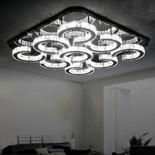 Load image into Gallery viewer, LED ceiling lamp rectangular LED crystal light for foyer dining room