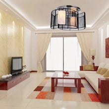 Load image into Gallery viewer, LukLoy Black / White Modern LED Ceiling Bedroom Lamp